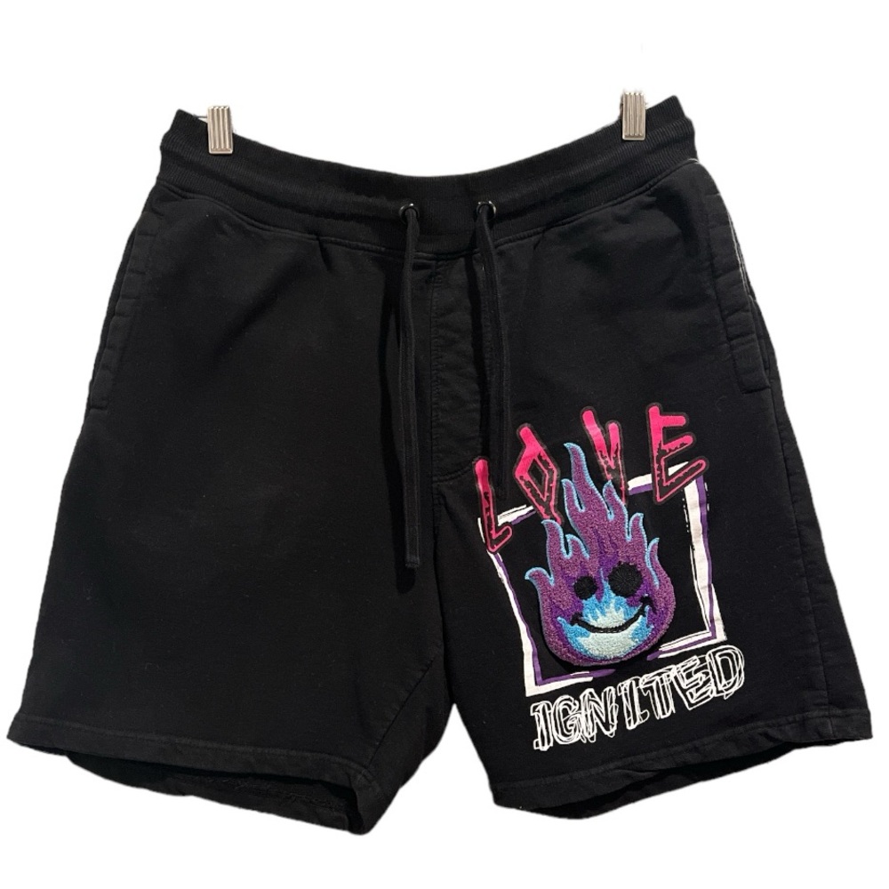 REBEL MINDS Love‎ Ignited Patch Jogger shorts size large